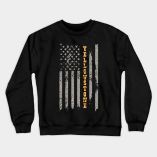 Old Yellowstone Flag Crewneck Sweatshirt